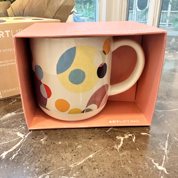 nwt  Geo Abstract mug designed by Susan Spangenberg - Demdaco mugs in Green - Picture 2 of 7